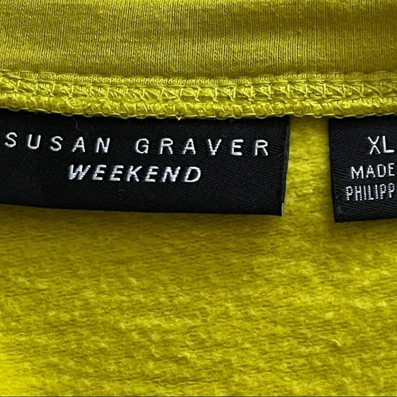 Susan Graver Yellow Scoop Neck Long Sleeve Tunic Top with Matching Scarf SZ: XL - Picture 8 of 8